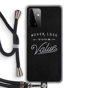 CaseCompany Never lose your value: Samsung Galaxy A72 5G Transparant Hoesje met koord