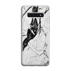 CaseCompany Witte marmer 2: Samsung Galaxy S10 4G Transparant Hoesje