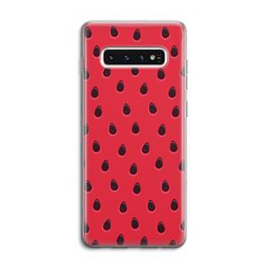 CaseCompany Watermelon: Samsung Galaxy S10 4G Transparant Hoesje