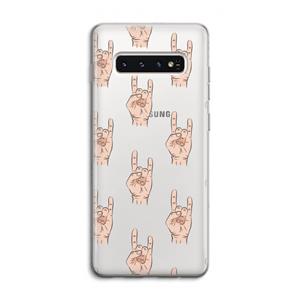 CaseCompany Rock: Samsung Galaxy S10 4G Transparant Hoesje