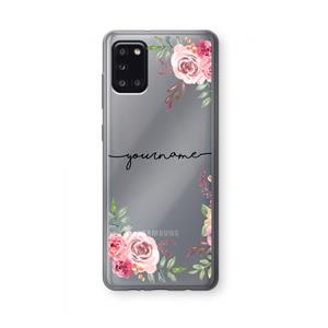 CaseCompany Rozen: Samsung Galaxy A31 Transparant Hoesje