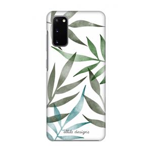 CaseCompany Tropical watercolor leaves: Volledig geprint Samsung Galaxy S20 Hoesje