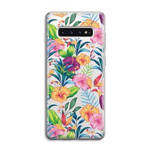 CaseCompany Tropisch 2: Samsung Galaxy S10 4G Transparant Hoesje