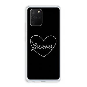 CaseCompany Forever heart black: Samsung Galaxy S10 Lite Transparant Hoesje
