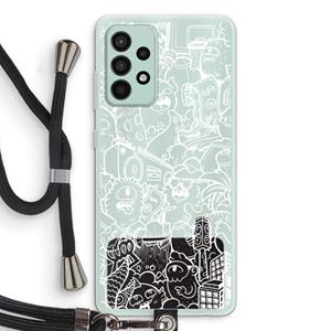 CaseCompany Vexx City #2: Samsung Galaxy A52s 5G Transparant Hoesje met koord