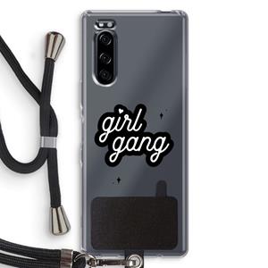 CaseCompany Girl Gang: Sony Xperia 5 Transparant Hoesje met koord