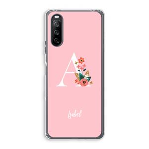 CaseCompany Pink Bouquet: Sony Xperia 10 III Transparant Hoesje