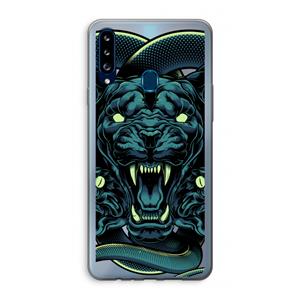 CaseCompany Cougar and Vipers: Samsung Galaxy A20s Transparant Hoesje