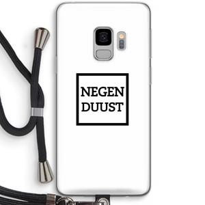 CaseCompany Negenduust vierkant: Samsung Galaxy S9 Transparant Hoesje met koord