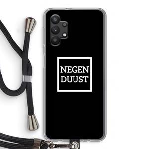CaseCompany Negenduust black: Samsung Galaxy A32 5G Transparant Hoesje met koord