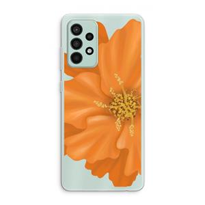 CaseCompany Orange Ellila flower: Samsung Galaxy A52s 5G Transparant Hoesje