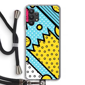 CaseCompany Pop Art #1: Samsung Galaxy A32 5G Transparant Hoesje met koord