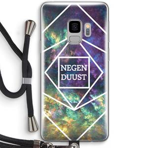 CaseCompany Negenduust ruimte: Samsung Galaxy S9 Transparant Hoesje met koord