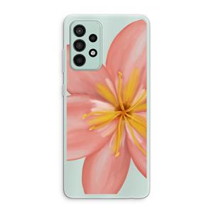 CaseCompany Pink Ellila Flower: Samsung Galaxy A52s 5G Transparant Hoesje
