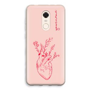 CaseCompany Blooming Heart: Xiaomi Redmi 5 Transparant Hoesje