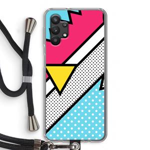 CaseCompany Pop Art #3: Samsung Galaxy A32 5G Transparant Hoesje met koord