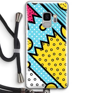 CaseCompany Pop Art #1: Samsung Galaxy S9 Transparant Hoesje met koord