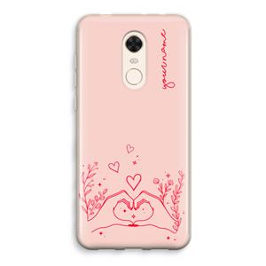 CaseCompany Love is in the air: Xiaomi Redmi 5 Transparant Hoesje