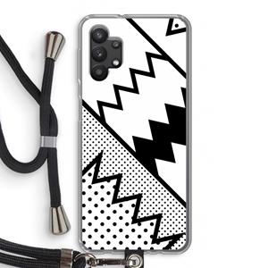 CaseCompany Pop Art #5: Samsung Galaxy A32 5G Transparant Hoesje met koord