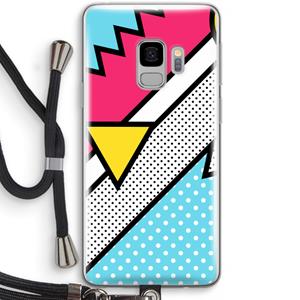CaseCompany Pop Art #3: Samsung Galaxy S9 Transparant Hoesje met koord
