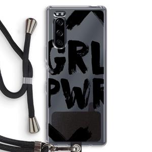 CaseCompany Girl Power #2: Sony Xperia 5 Transparant Hoesje met koord