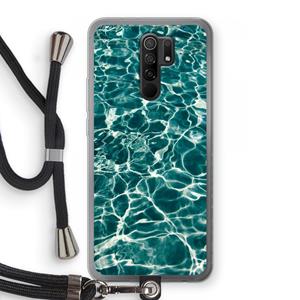 CaseCompany Weerkaatsing water: Xiaomi Redmi 9 Transparant Hoesje met koord