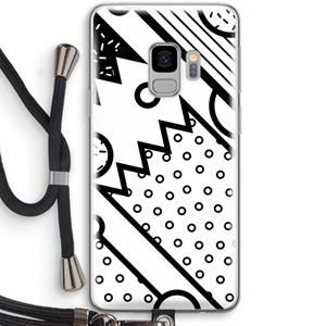 CaseCompany Pop Art #4: Samsung Galaxy S9 Transparant Hoesje met koord
