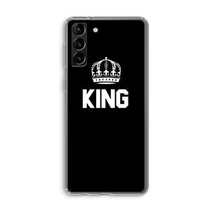 CaseCompany King zwart: Samsung Galaxy S21 Plus Transparant Hoesje