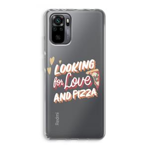 CaseCompany Pizza is the answer: Xiaomi Redmi Note 10 Pro Transparant Hoesje