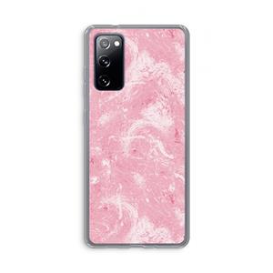 CaseCompany Abstract Painting Pink: Samsung Galaxy S20 FE / S20 FE 5G Transparant Hoesje