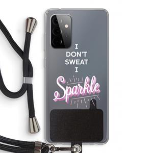 CaseCompany Sparkle quote: Samsung Galaxy A72 5G Transparant Hoesje met koord