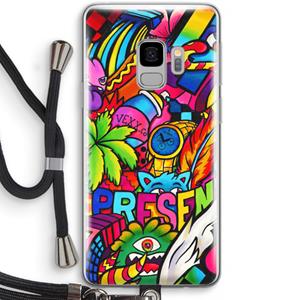 CaseCompany Represent: Samsung Galaxy S9 Transparant Hoesje met koord
