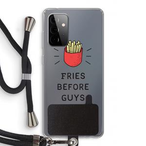 CaseCompany Fries before guys: Samsung Galaxy A72 5G Transparant Hoesje met koord