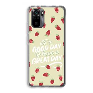 CaseCompany Don't forget to have a great day: Xiaomi Redmi Note 10 Pro Transparant Hoesje