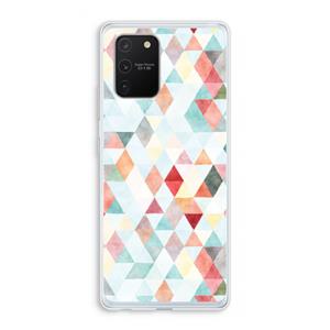 CaseCompany Gekleurde driehoekjes pastel: Samsung Galaxy S10 Lite Transparant Hoesje