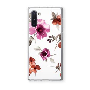 CaseCompany Geschilderde bloemen: Samsung Galaxy Note 10 Transparant Hoesje