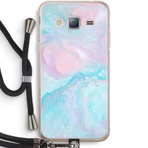 CaseCompany Fantasie pastel: Samsung Galaxy J3 (2016) Transparant Hoesje met koord