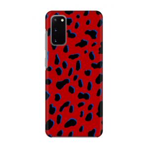 CaseCompany Red Leopard: Volledig geprint Samsung Galaxy S20 Hoesje