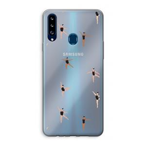 CaseCompany Dancing #1: Samsung Galaxy A20s Transparant Hoesje
