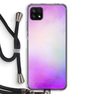 CaseCompany Clouds pastel: Samsung Galaxy A22 5G Transparant Hoesje met koord
