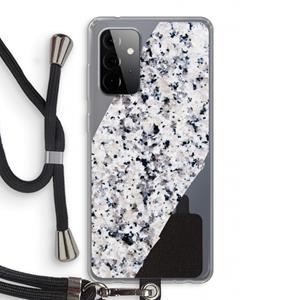 CaseCompany Gespikkelde marmer: Samsung Galaxy A72 5G Transparant Hoesje met koord