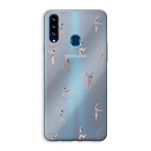 CaseCompany Dancing #3: Samsung Galaxy A20s Transparant Hoesje