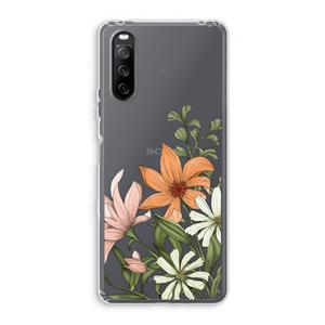 CaseCompany Floral bouquet: Sony Xperia 10 III Transparant Hoesje