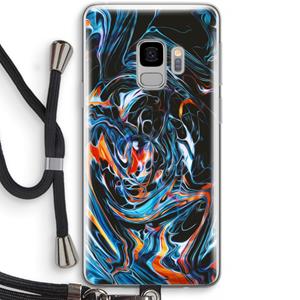 CaseCompany Black Unicorn: Samsung Galaxy S9 Transparant Hoesje met koord