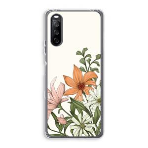 CaseCompany Floral bouquet: Sony Xperia 10 III Transparant Hoesje