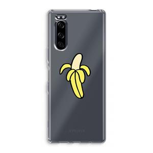 CaseCompany Banana: Sony Xperia 5 Transparant Hoesje