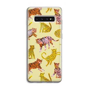 CaseCompany Cute Tigers and Leopards: Samsung Galaxy S10 4G Transparant Hoesje