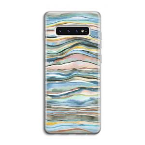 CaseCompany Watercolor Agate: Samsung Galaxy S10 4G Transparant Hoesje