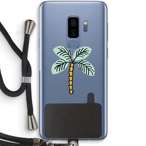 CaseCompany Palmboom: Samsung Galaxy S9 Plus Transparant Hoesje met koord
