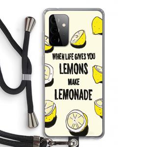 CaseCompany Lemonade: Samsung Galaxy A72 5G Transparant Hoesje met koord